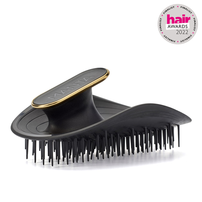 Manta Healthy Hair Brush  - Black/Gold