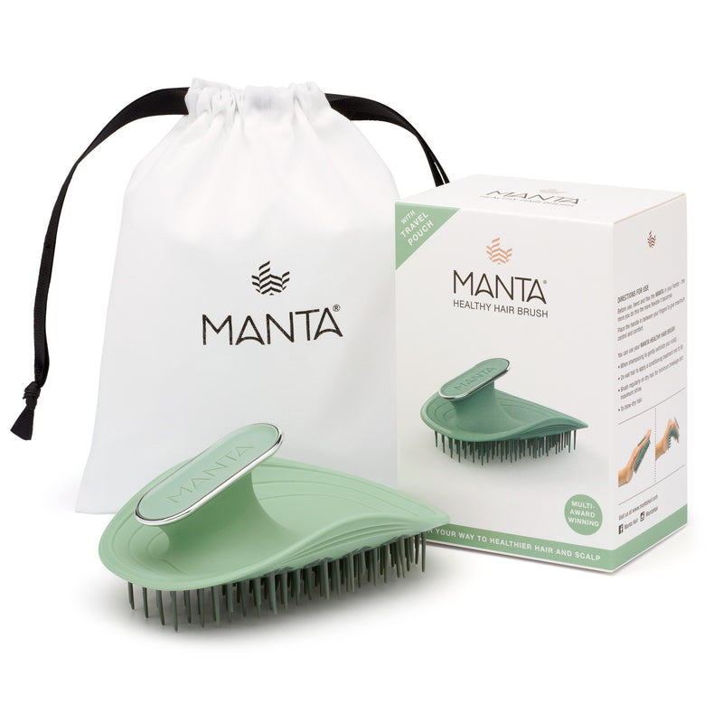 Manta Healthy Hair Brush  - Serene Green